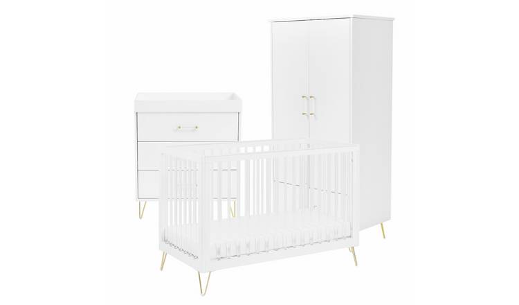 Babymore Kimi 3 Piece Nursery Room Set - White