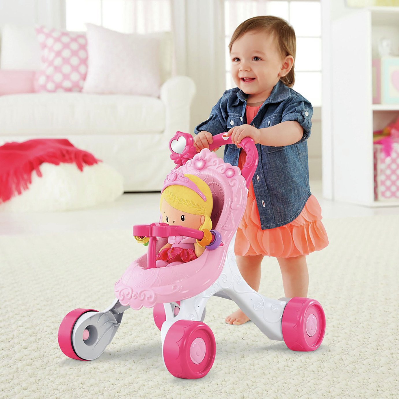 Fisher-Price Princess Musical Stroller and Doll Playset
