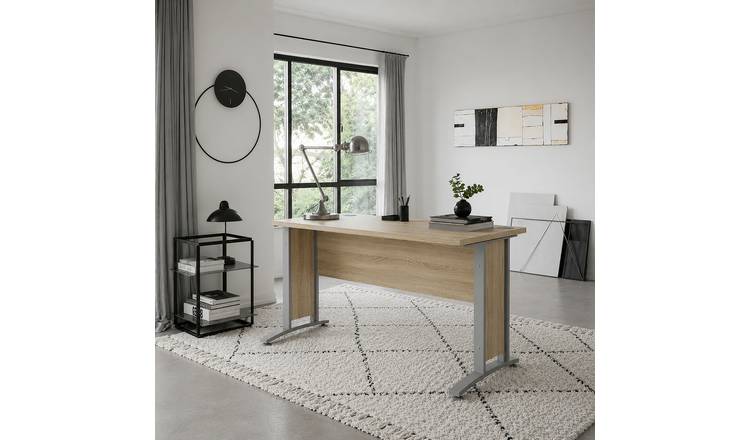 Furniture To Go Prima Desk - Grey and Oak