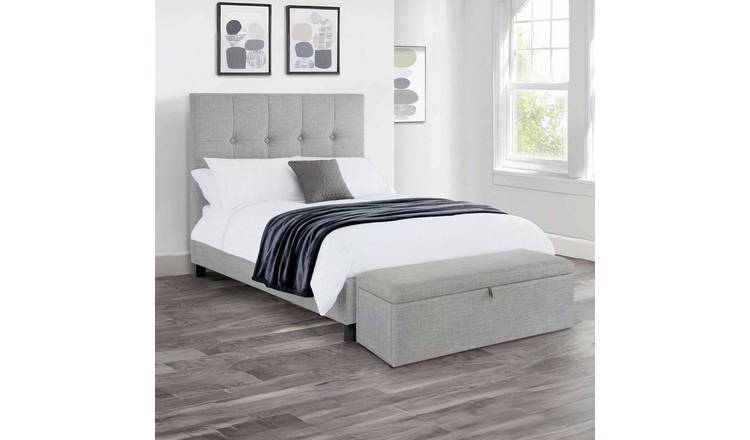 Julian Bowen Sorrento Double Linen Bedframe - Grey