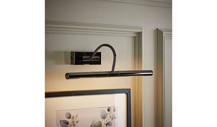 ValueLights Capri Black Chrome Pair of Picture Wall Light - Black