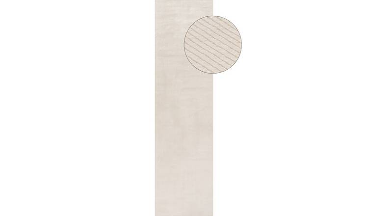 The Rugs Cream Carmel Modern Striped Runner Rug - 80 x 300cm