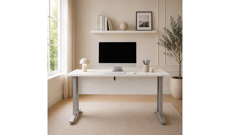 Furniture To Go Prima Desk - White and Grey