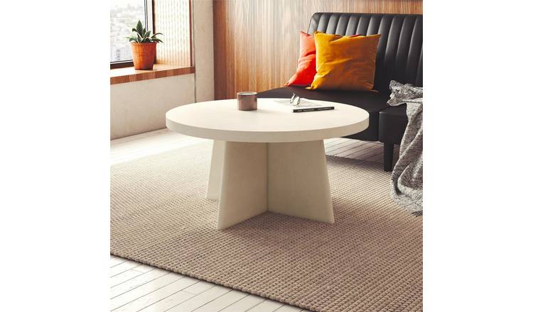 Dorel Liam Round Coffee Table - Ivory
