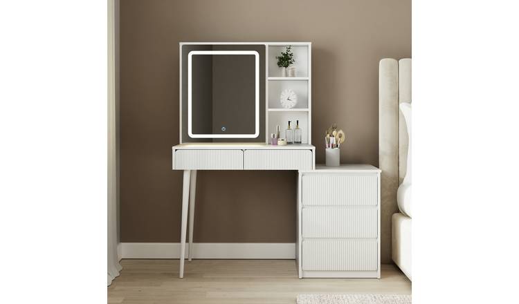 GFW Coco 5 Drawer Dressing Table - White