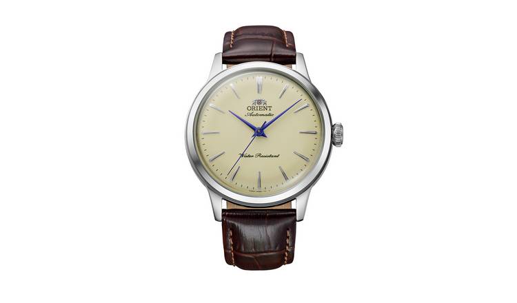 Orient Bambino Cream Dial Men's Brown Leather Strap Watch