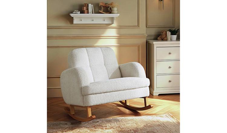 CuddleCo Etta Fabric Cuddle Chair - White