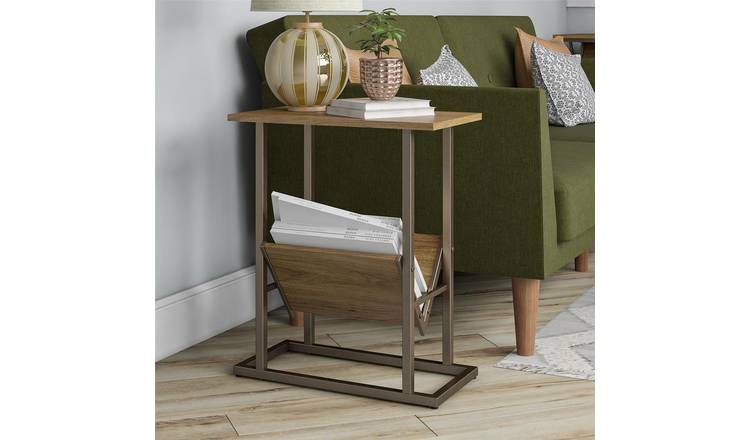 Dorel Regal Rectangular Side Table - Walnut