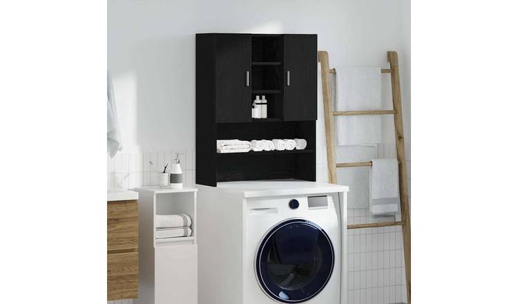 Walplus Washing Machine Cabinet - Black Oak - 70.5 x 25.5 x 90 cm