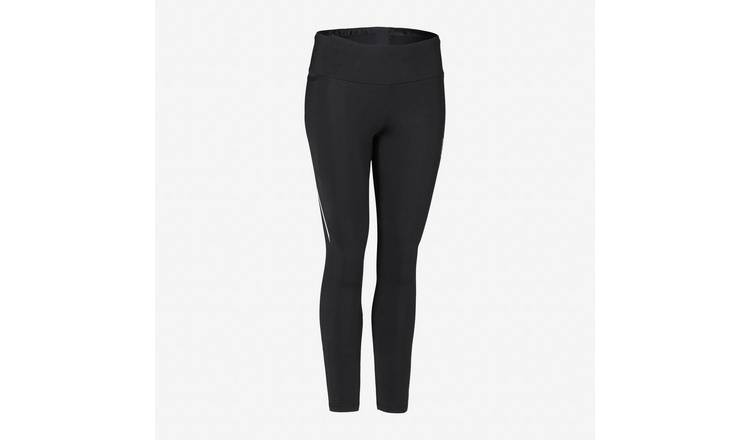 Decathlon Women's RUN 500 Warm Running Leggings - Black - UK 12-14