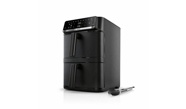 Bosch Series 6 Double Stack Drawer 12L Air Fryer with Tongs – Black