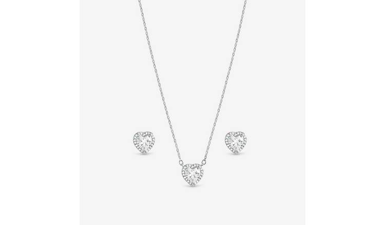 Inicio Halo Heart Jewellery Set - Gift Box
