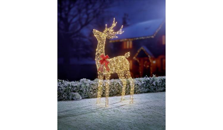Premier Decorations Prelit Christmas Golden Elegance Twist Reindeer Decoration