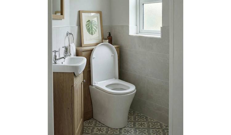 Aqualona Thermoplast D Shape Toilet Seat - White