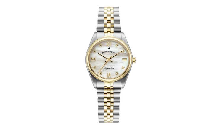 Jacques Du Manoir Ladies Gold Dual Tone Stainless Steel Bracelet Watch