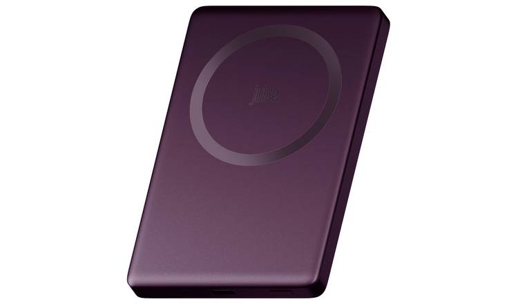 Juice 5000mAh Magnetic Ultra-Thin Portable Power Bank - Burgundy