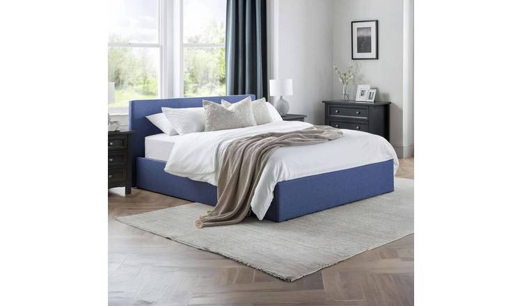 Julian Bowen Rilato Kingsize Fabric End Lift Ottoman Bed - Blue