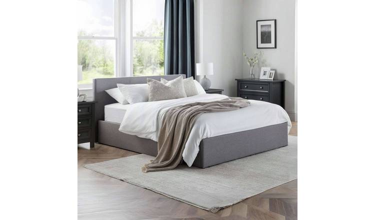 Julian Bowen Rilato Double Fabric End Lift Ottoman Bed - Grey