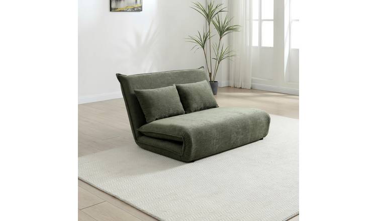 Kyoto Alfie Fabric 2 Seater Foam Fold Out Sofa Bed - Olive