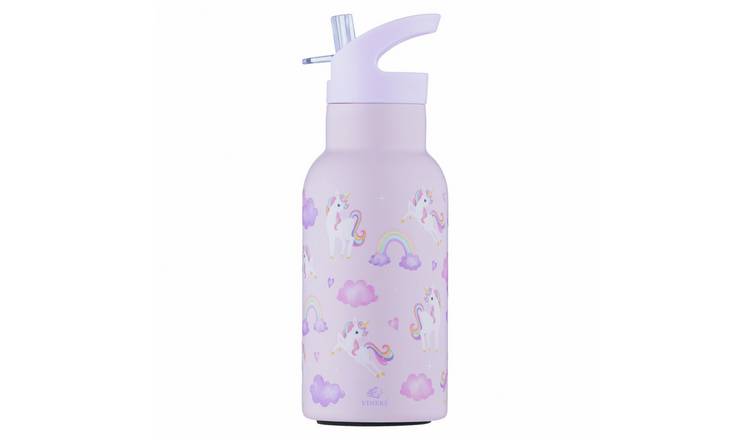 Viners Believe Unicorn Kids Water Bottle with Straw - 350ml