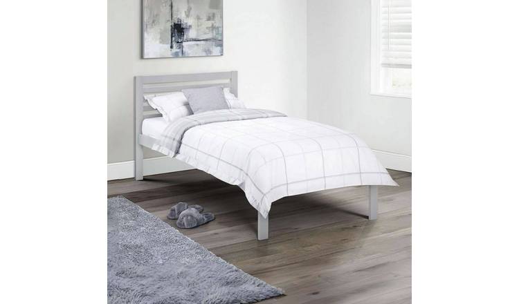 Julian Bowen Slocum  Solid Pine Single Bedframe - Light Grey
