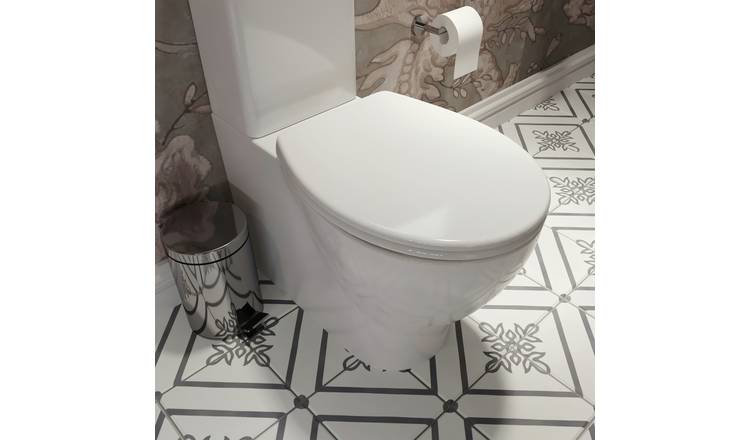 Croydex Stick n Lock Soft Close Family Toilet Seat - White