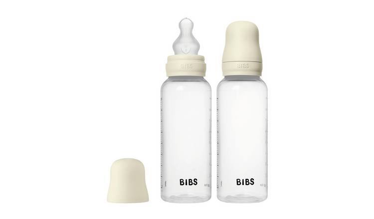 BIBS Silicone 270ml Baby Bottles Pack of 2 - Ivory