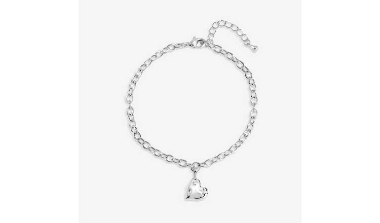 Inicio Silver Molten Heart Bracelet