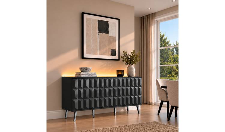 Frank Olsen Elevate 3 Door TV Unit - Black