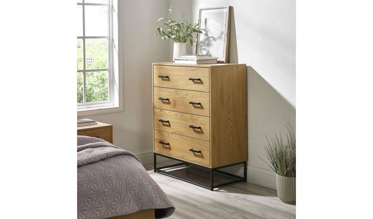 Julian Bowen Harlow 4 Drawer Chest - Brown