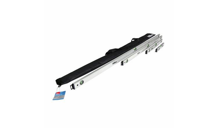 Hilka Levelling 12", 24", 48" and 72" Aluminium Spirit Level Set