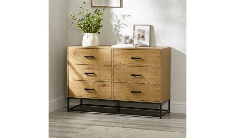 Julian Bowen Harlow 6 Drawer Chest - Brown