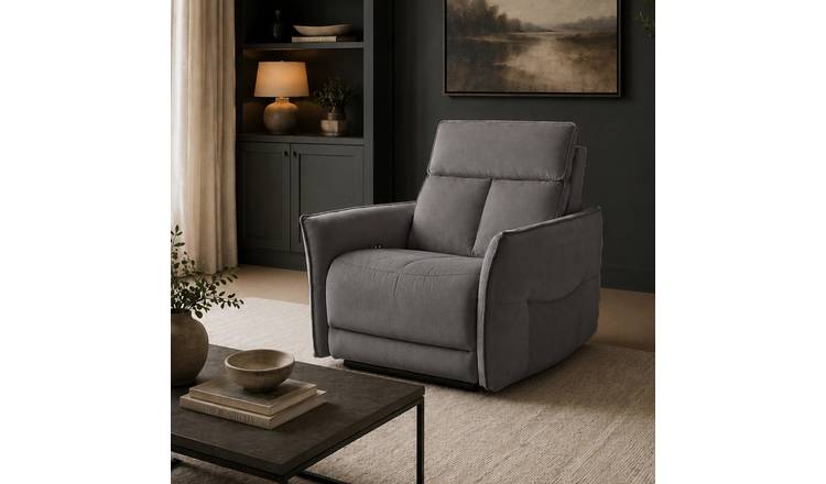 Aspire Dual Motor Fabric Power Rise Recliner Chair - Grey