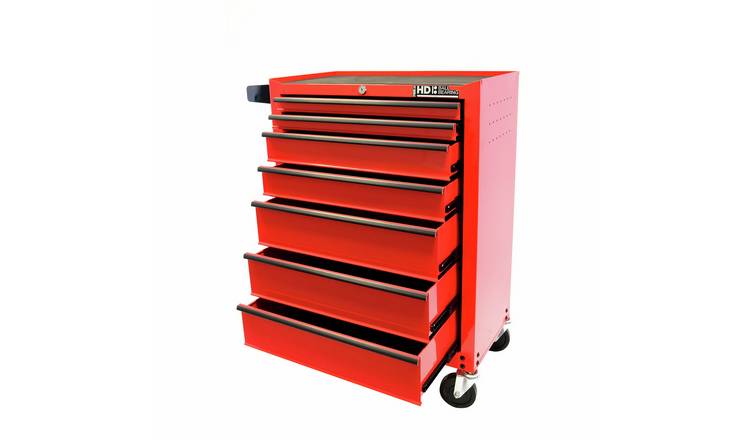 Hilka 7-Drawers Steel Tool Trolley With Ball Bearing Slides and Key Locking
