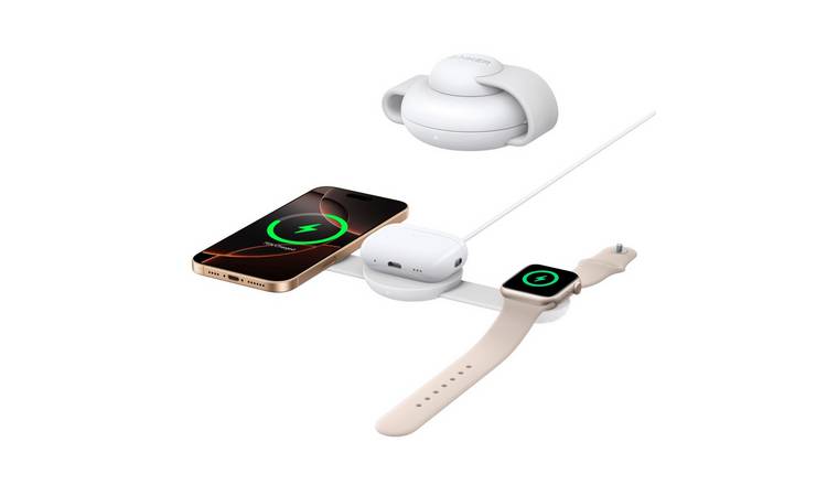 Anker MagGo 15W Qi 3-In-1 Wireless Charging Station - Aurora White