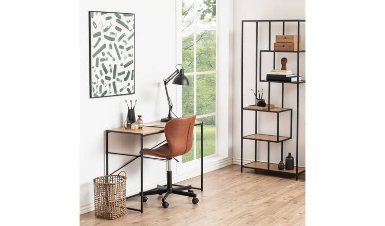 Furniture To Go Seaford Desk - Black and Brown