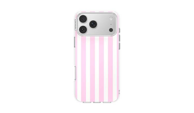 PopSockets PopCase iPhone 18 Pro Max Phone Case - Club Stripe Pink