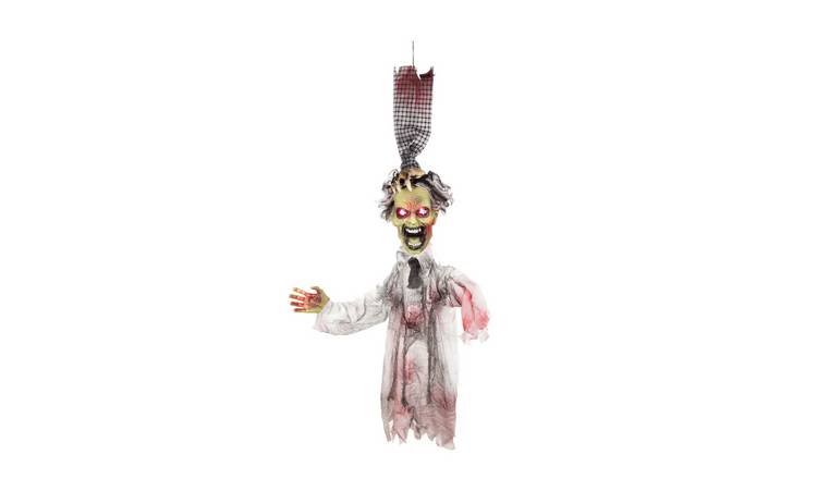 Premier Decorations Prelit Halloween Hanging Zombie Decoration