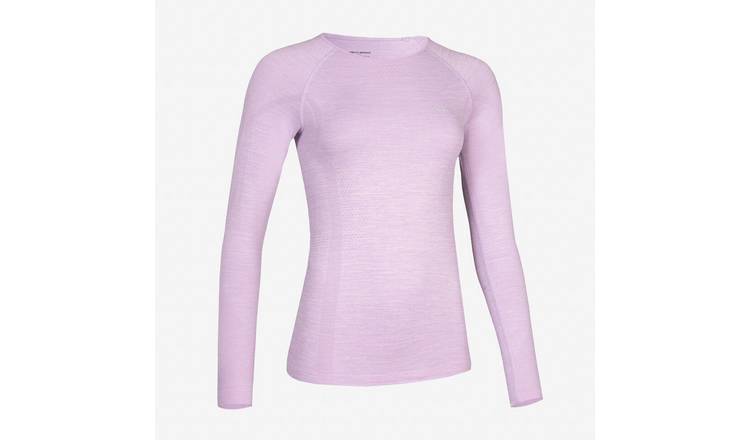 Decathlon Women's Run 500 Long-Sleeved Seamless Running T-Shirt-Lilac - UK 12-14