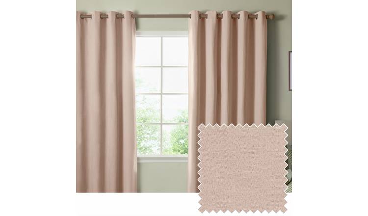 Furn Ultimate Blackout Eyelet Curtains - Pink - 117x137cm