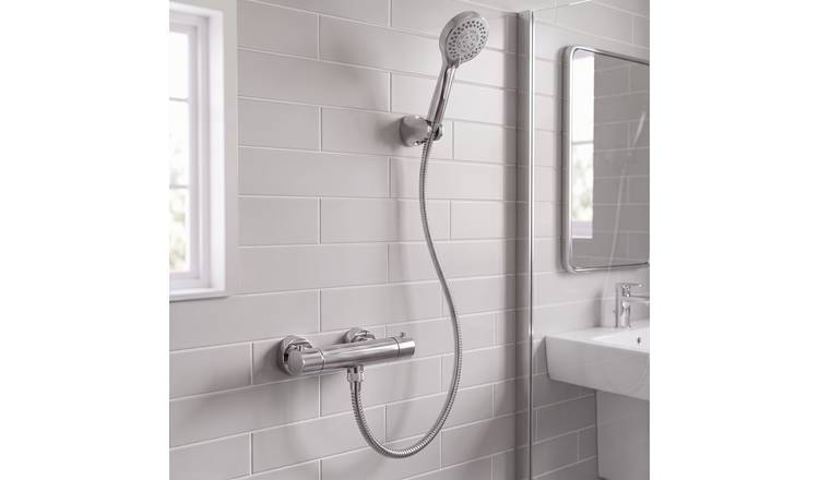 Aqualona Stretch Stainless Steel Shower Hose - Silver