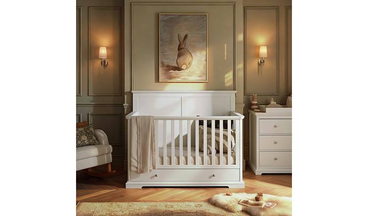 CuddleCo Beaumont Baby Grand Cot Bed - White
