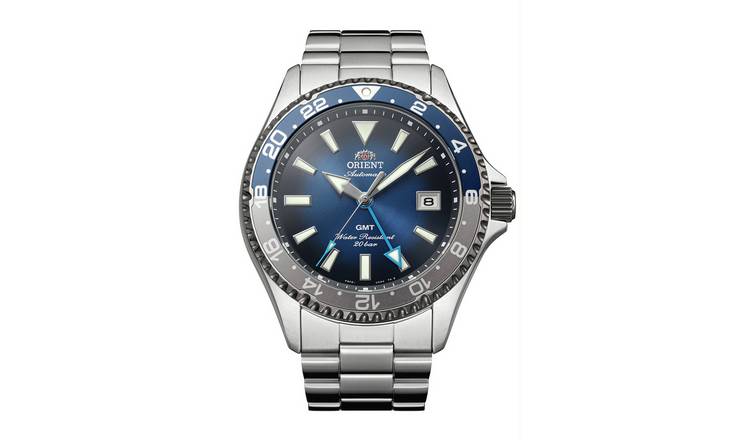 Orient Mako GMT Limited Edition Men's Silver Stainless Steel Bracelet Watch