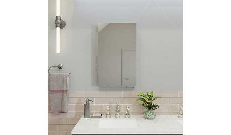 Croydex Dawley 1 Door Mirrored Cabinet - White