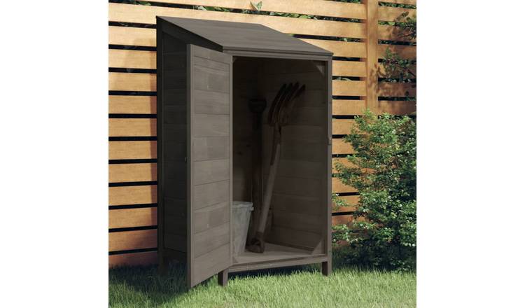 Walplus Garden Shed Solid Fir Compact Garden - Anthracite - 55 x 52 x 112 cm