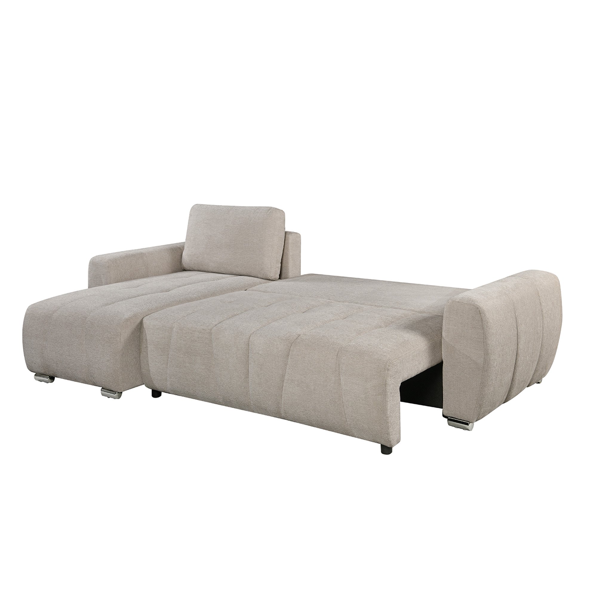 Furniture Online Vienna 3 Seater Pull Out Folding Sofa Bed – Beige - Image 4
