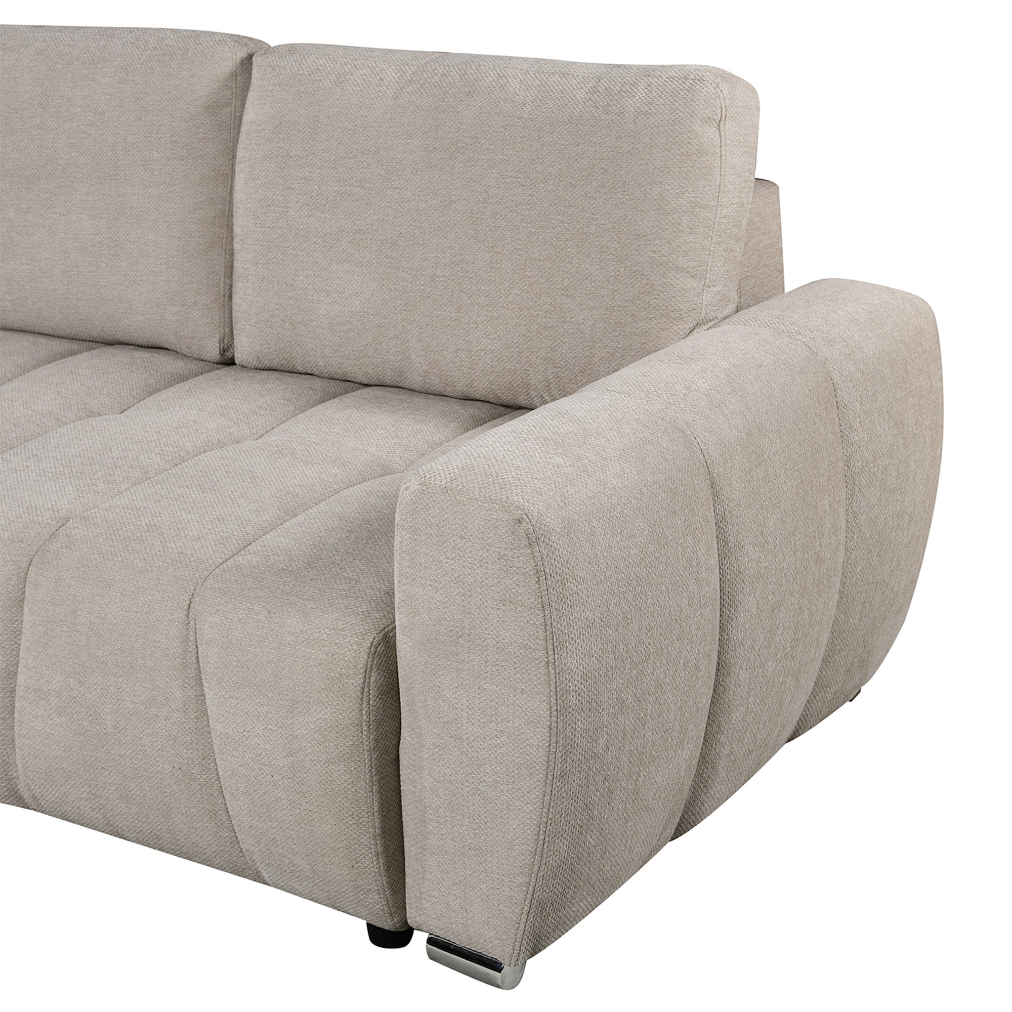 Furniture Online Vienna 3 Seater Pull Out Folding Sofa Bed – Beige - Image 6