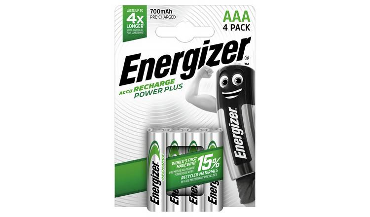 Piles Rechargeables AAA HR03 700mAh x4 Energizer - Mr.Bricolage