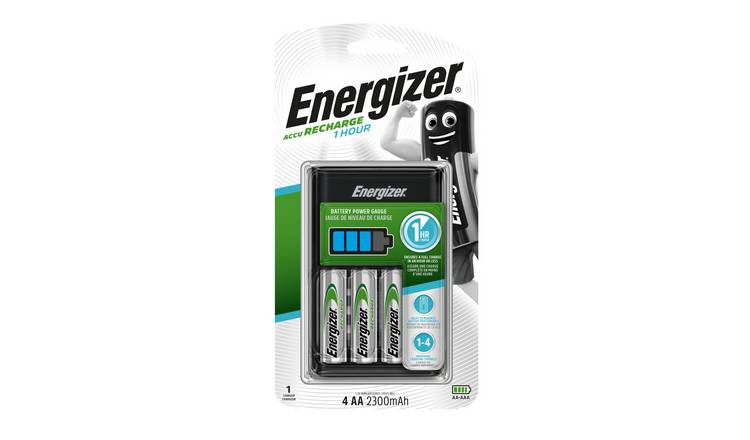 Energizer 1 Hour Battery Charger with 4 x AA Batteries