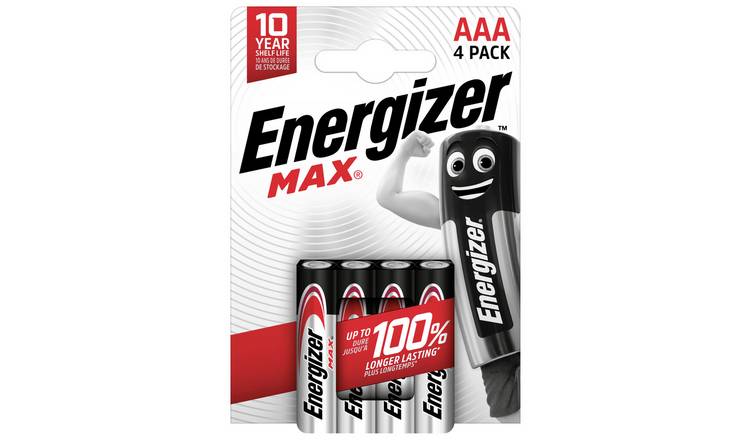 Energizer Max AAA Batteries - Pack of 4